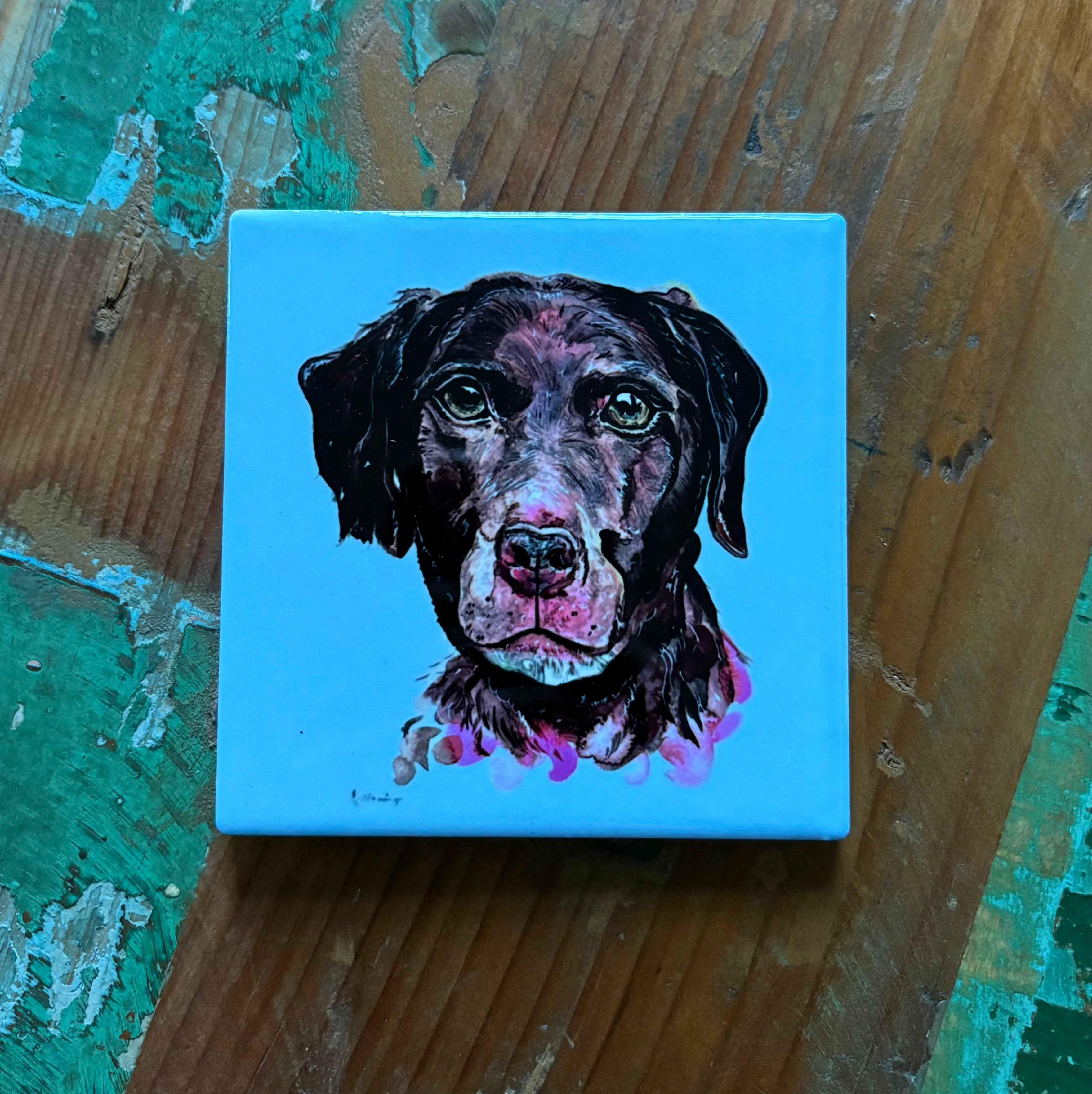 Labrador Coaster - Blue