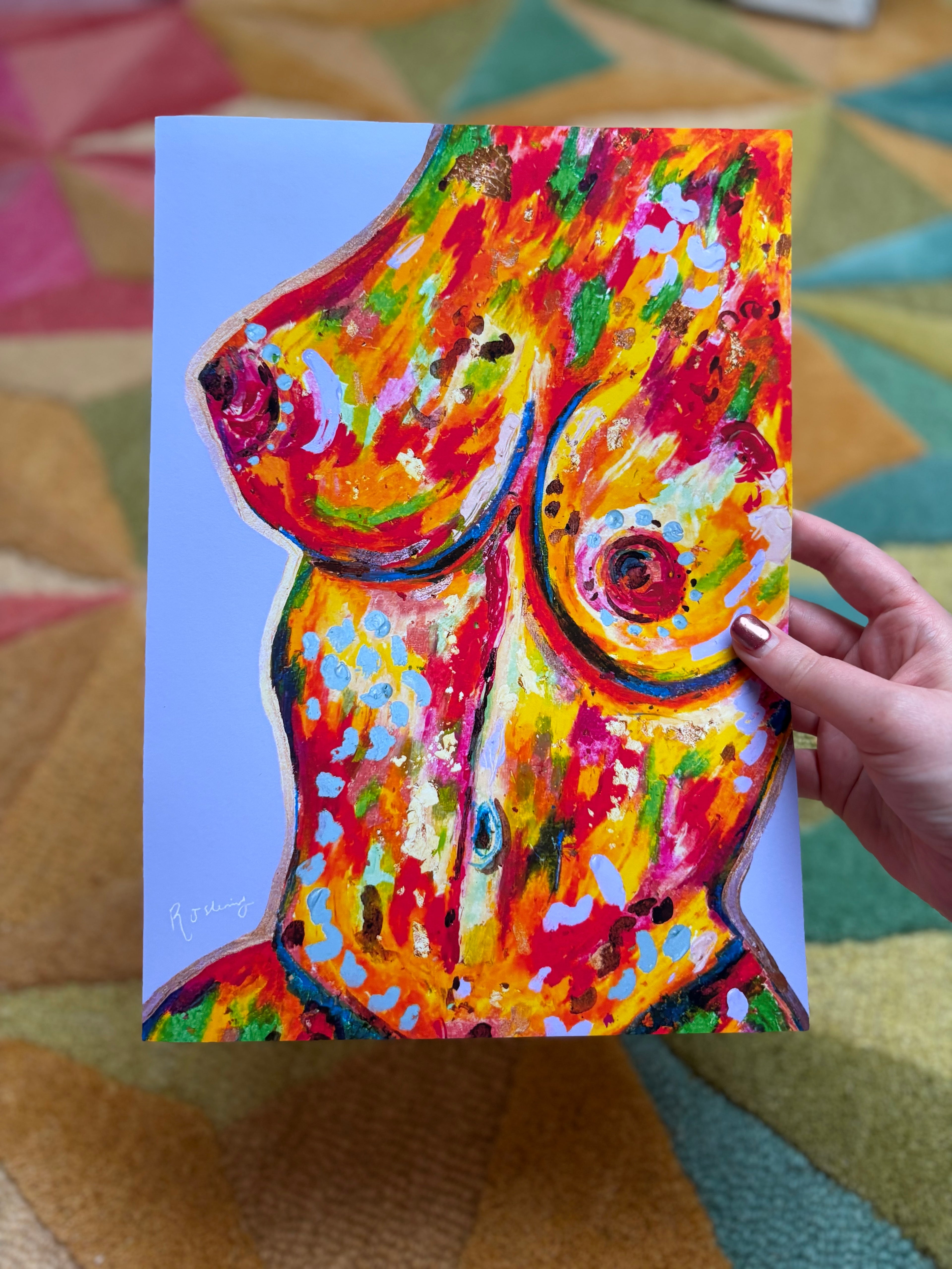 A4 body positivity Print ~ purple