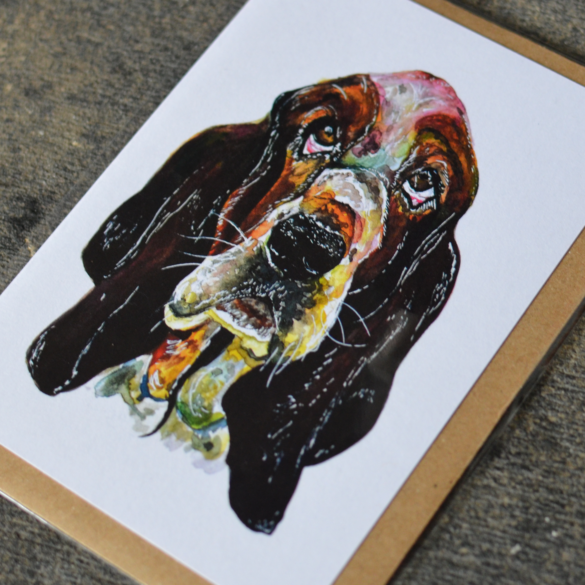 Bassett Hound Greeting Card