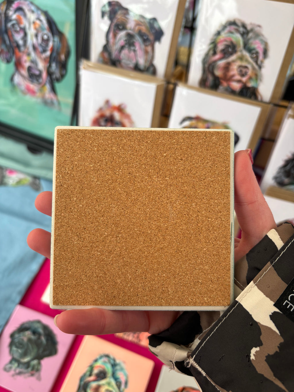 Border Terrier Coaster - blue/green