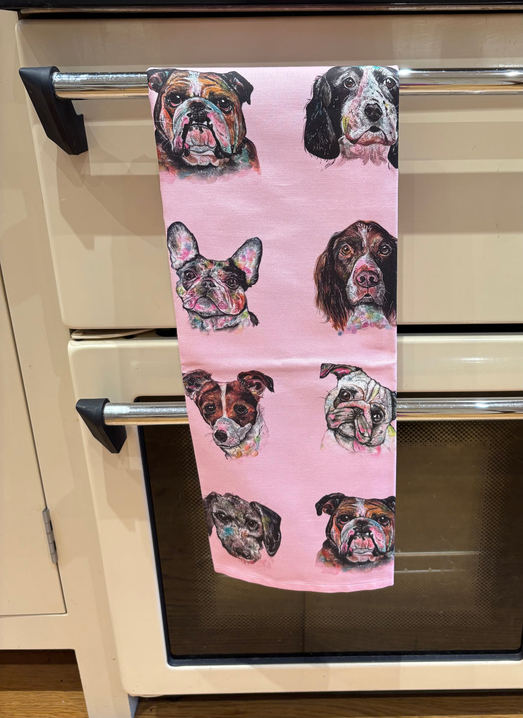 Dog Print Tea Towel