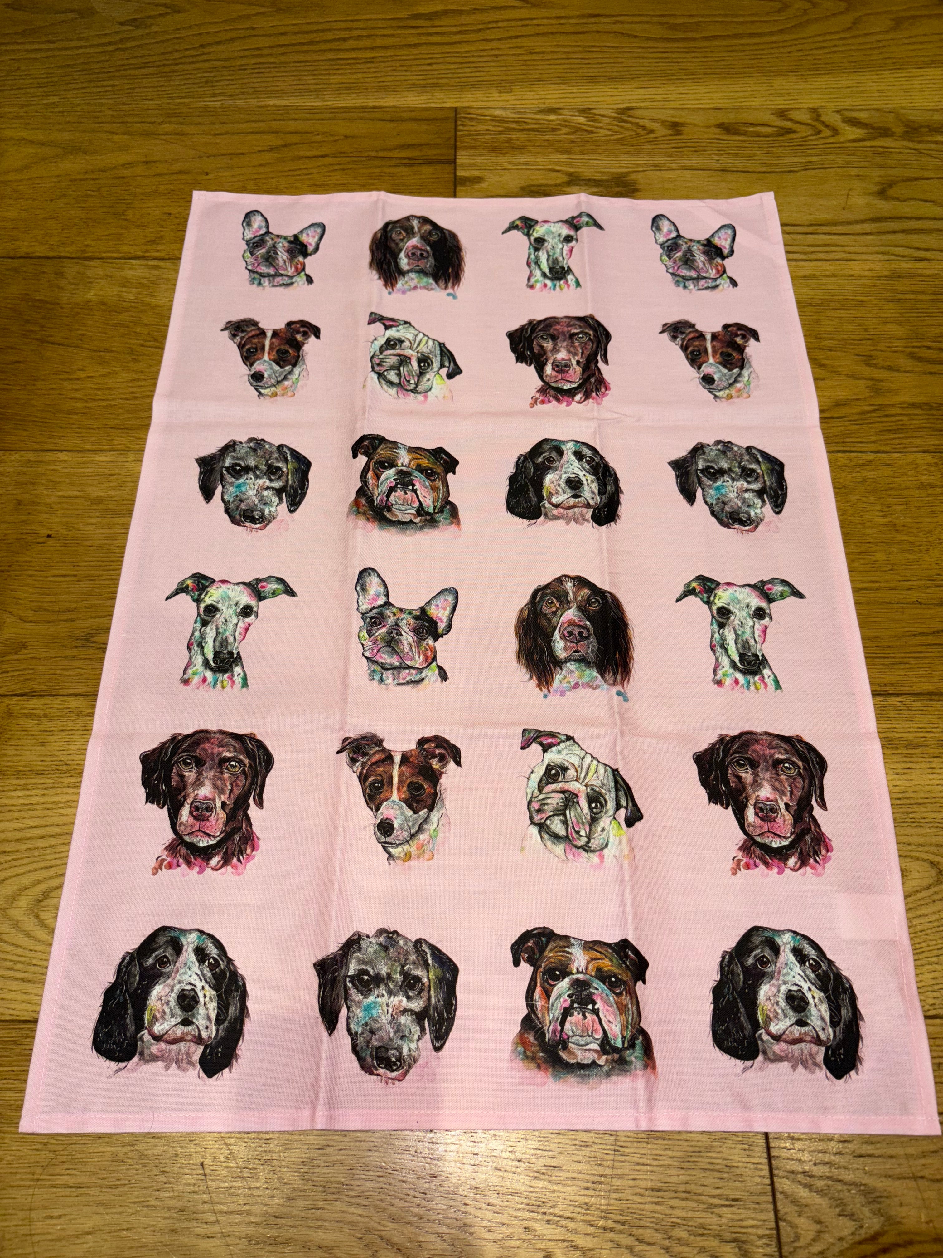 Dog Print Tea Towel