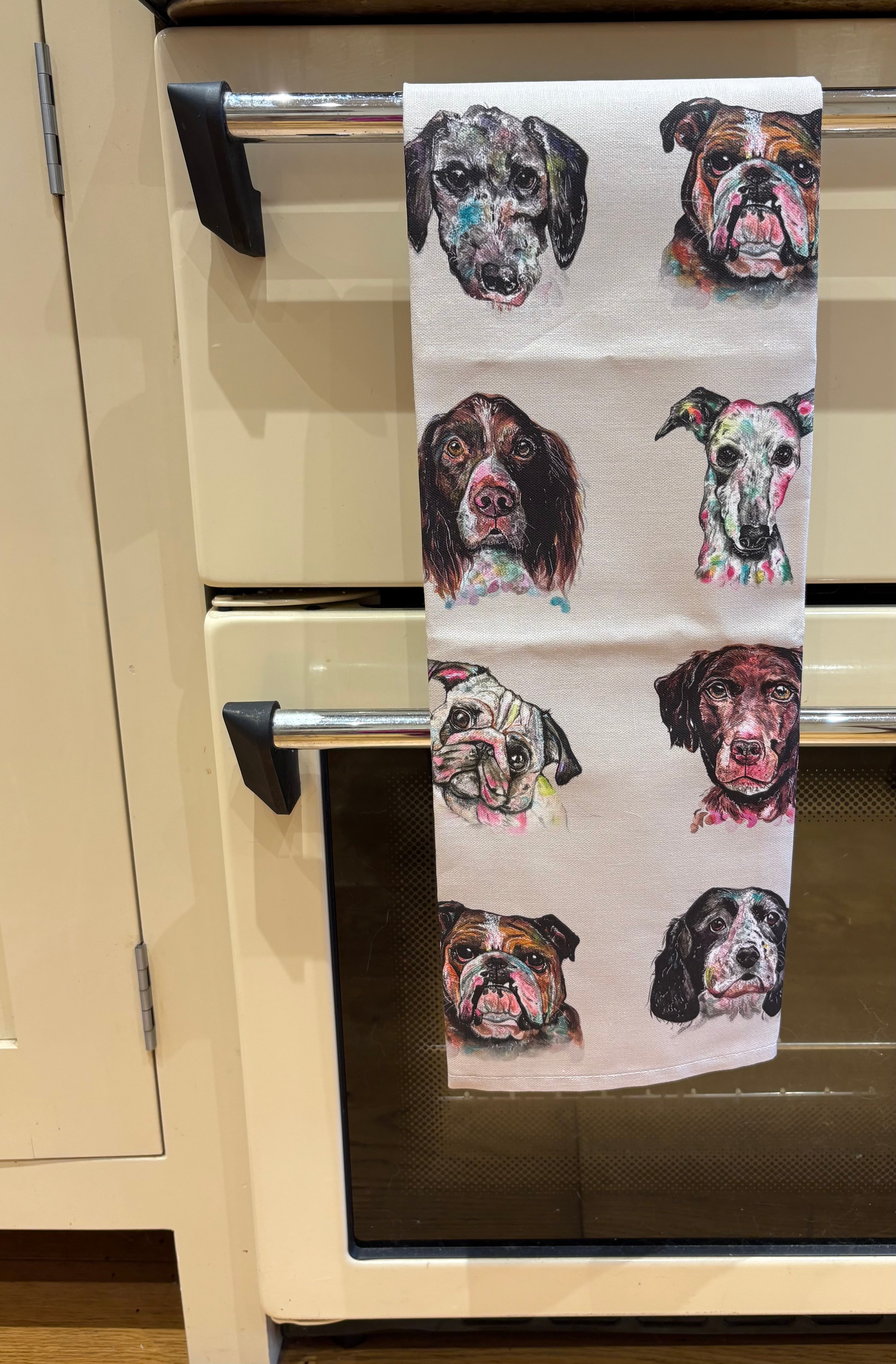 Dog Print Tea Towel