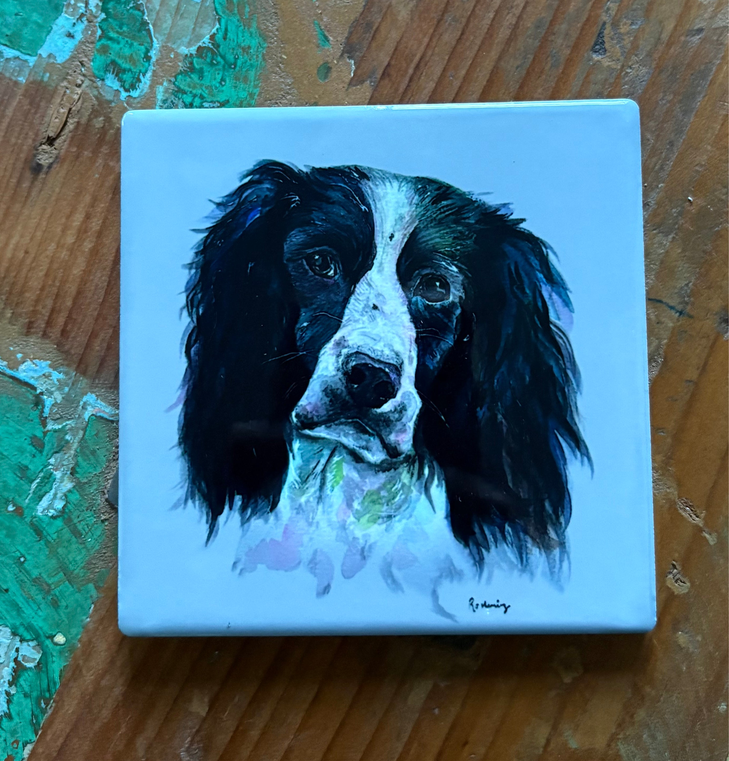 Spaniel Grey Coaster