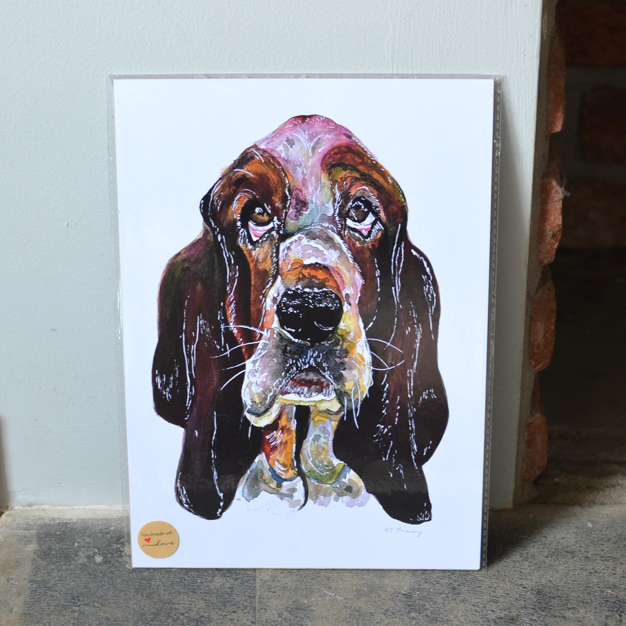 Bassett Hound A4 Print