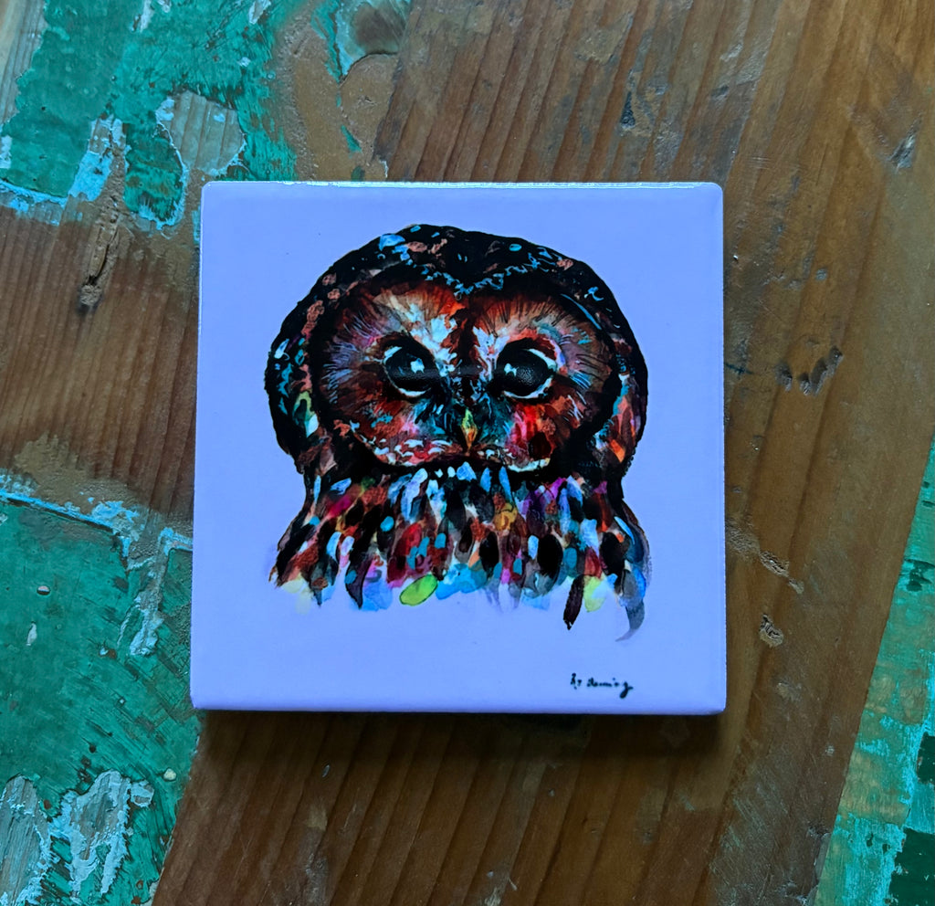 Tawny Owl - Pastel Purple