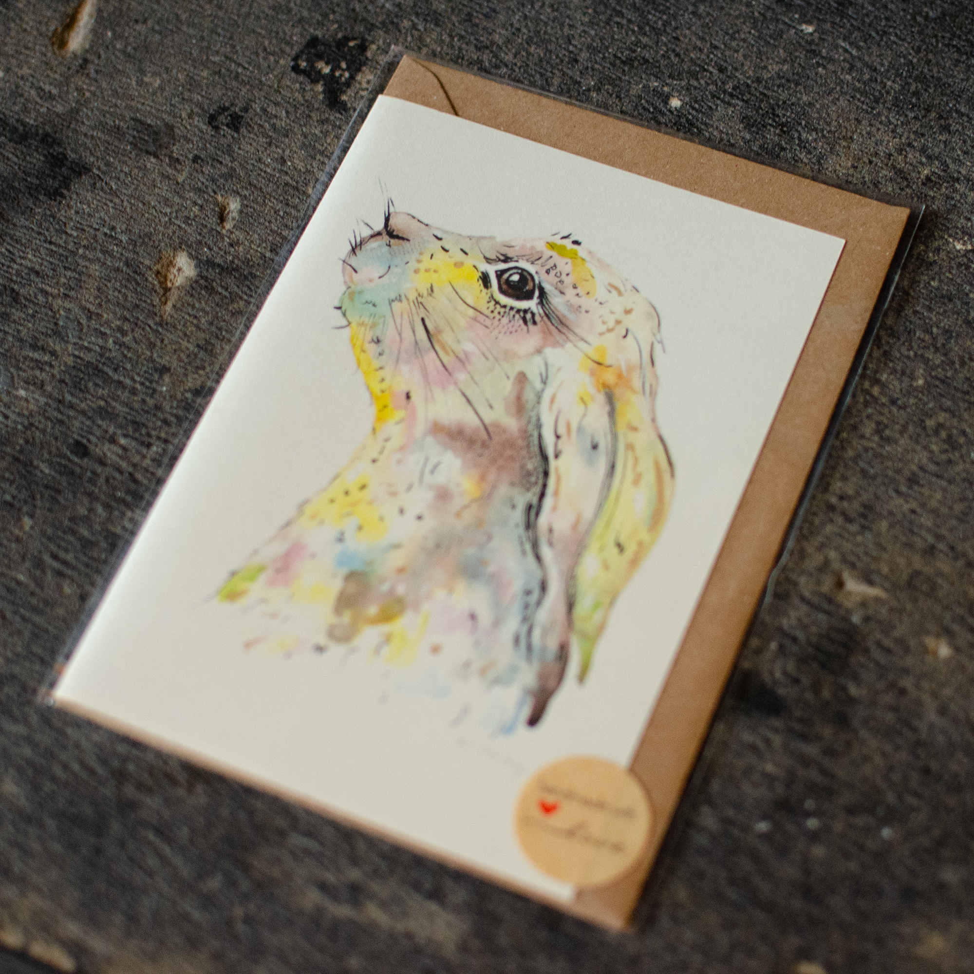 Gazing Hare Greeting Card