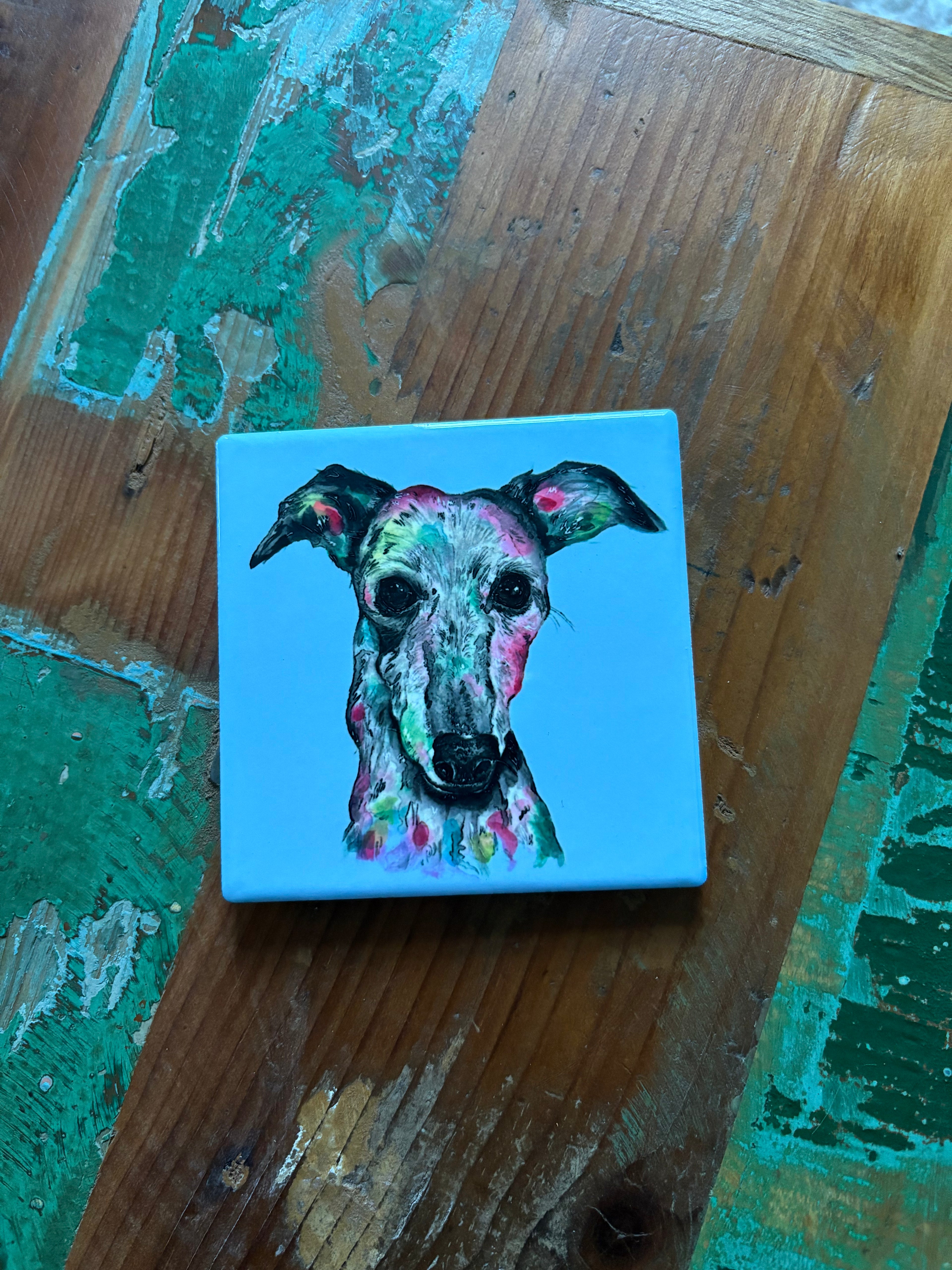Sight Hound Coaster - Blue