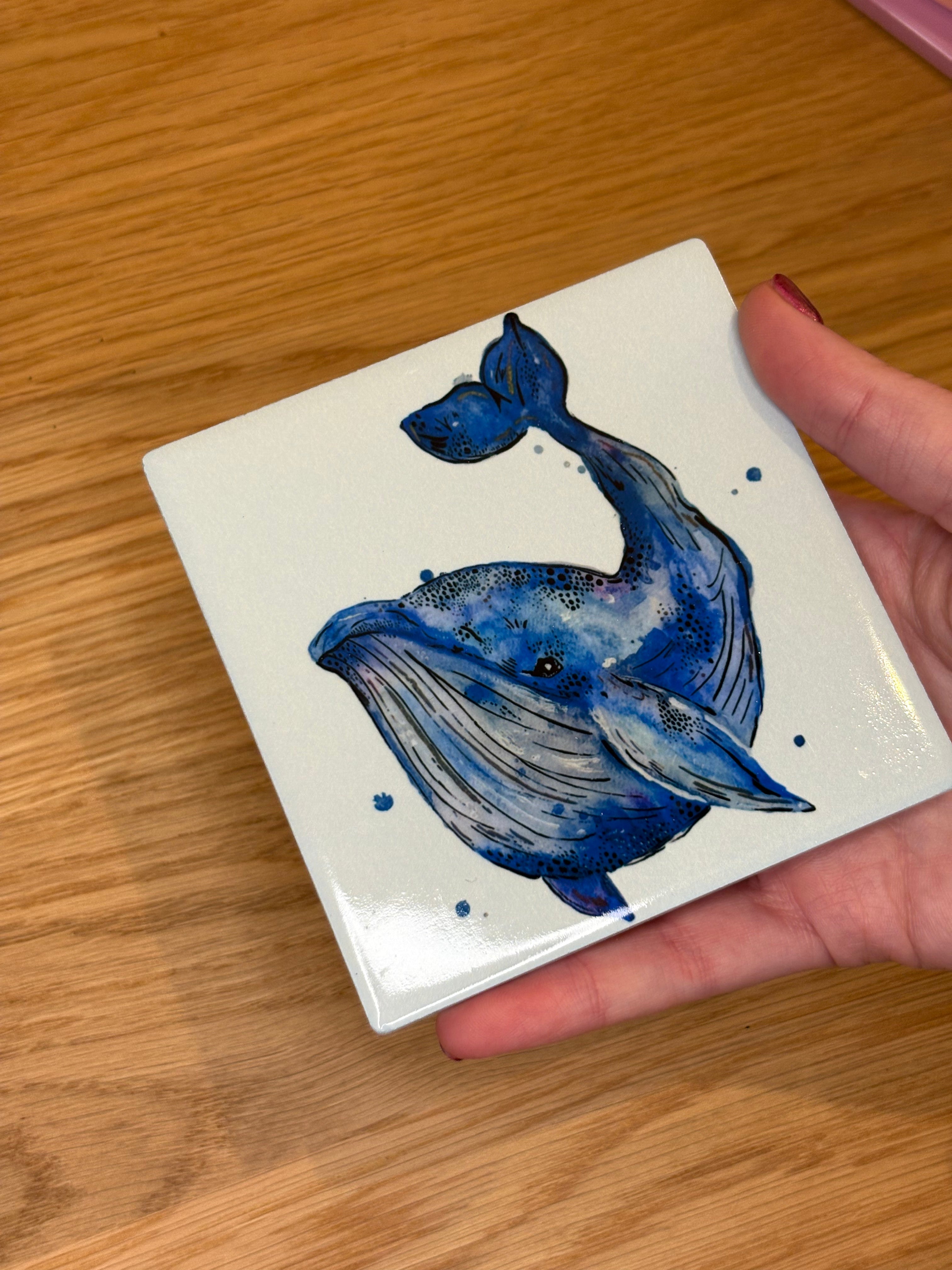 Whale Coaster - Light Blue