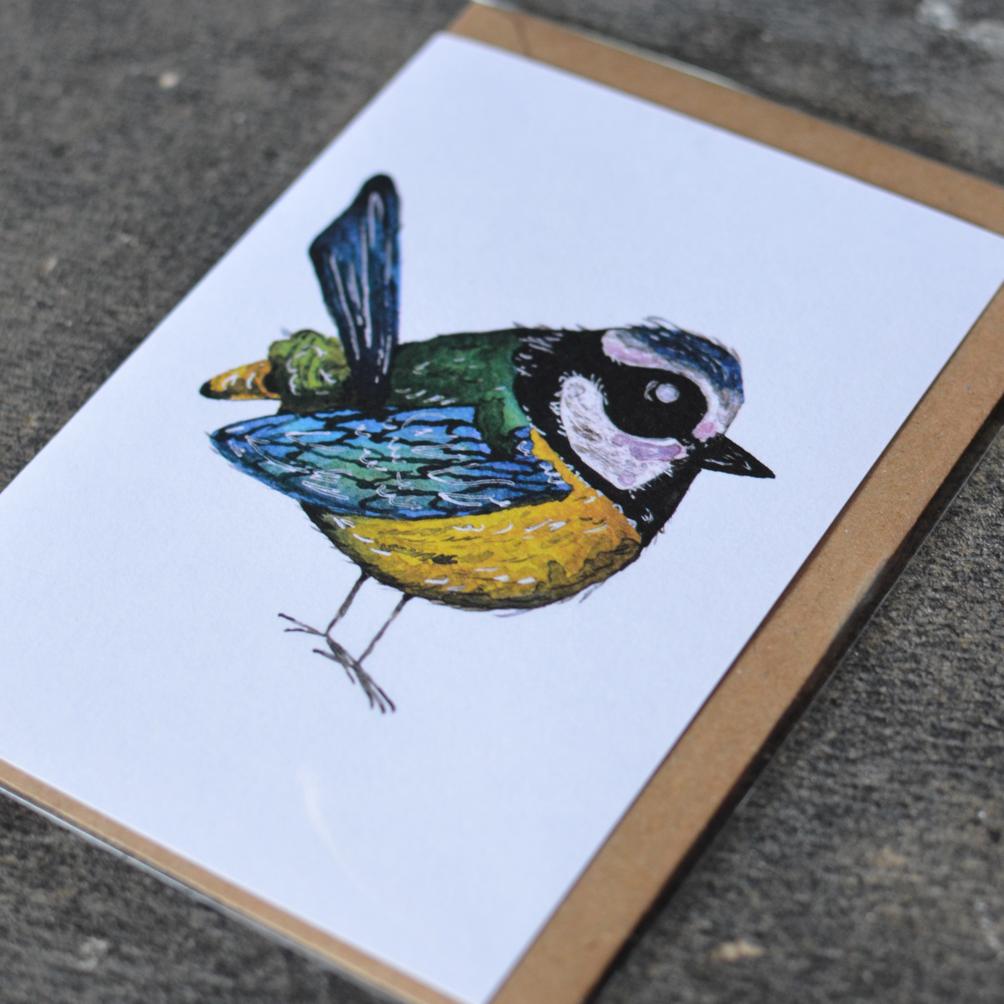 Blue Tit Greeting Card