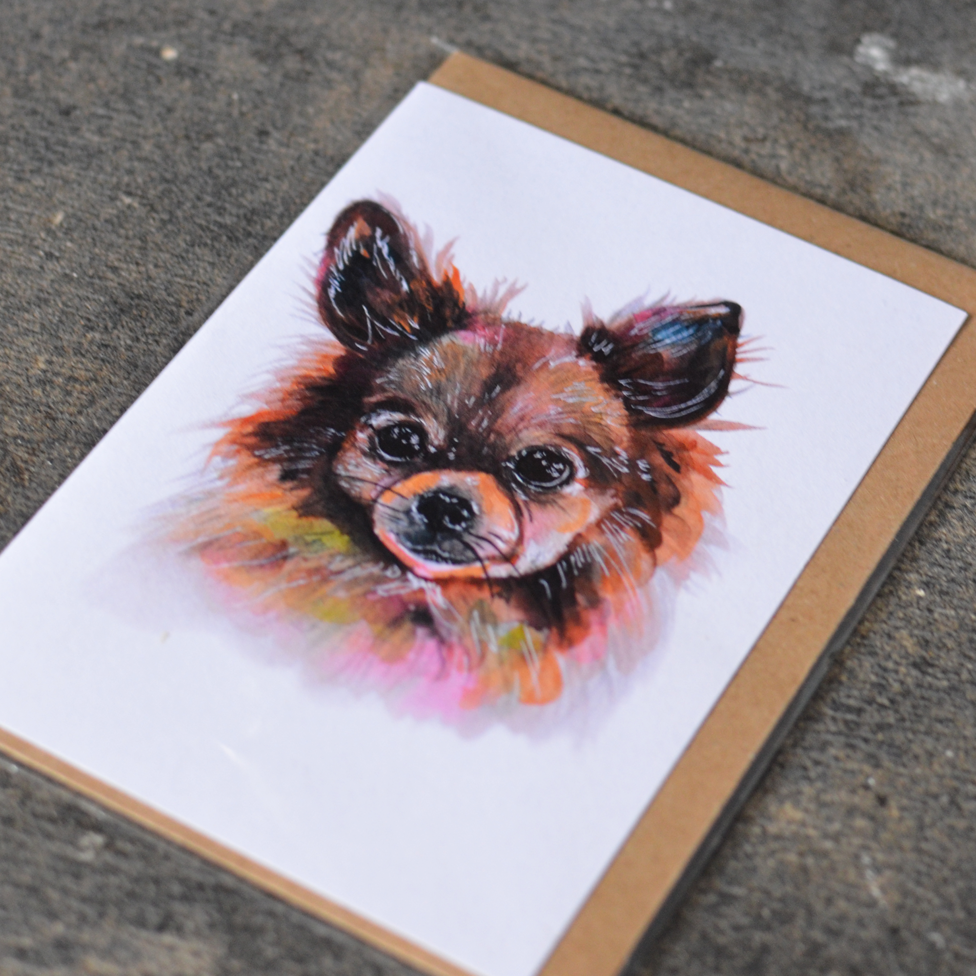 Pomeranian Dog Greeting Card