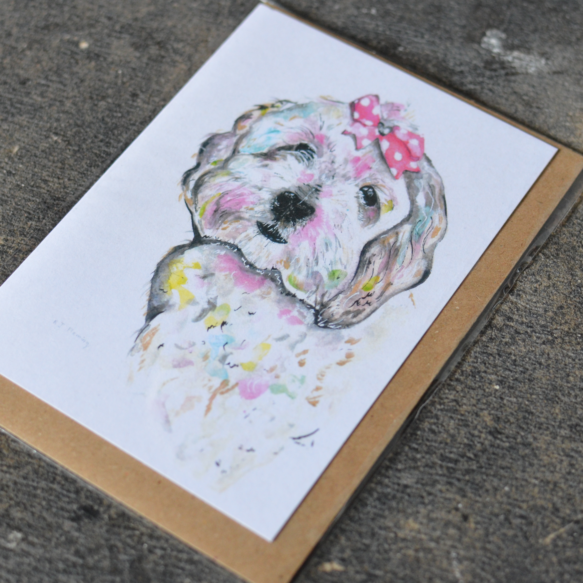 Shitzu Dog Greeting Card
