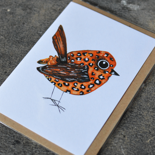 African Leopard Print Bird