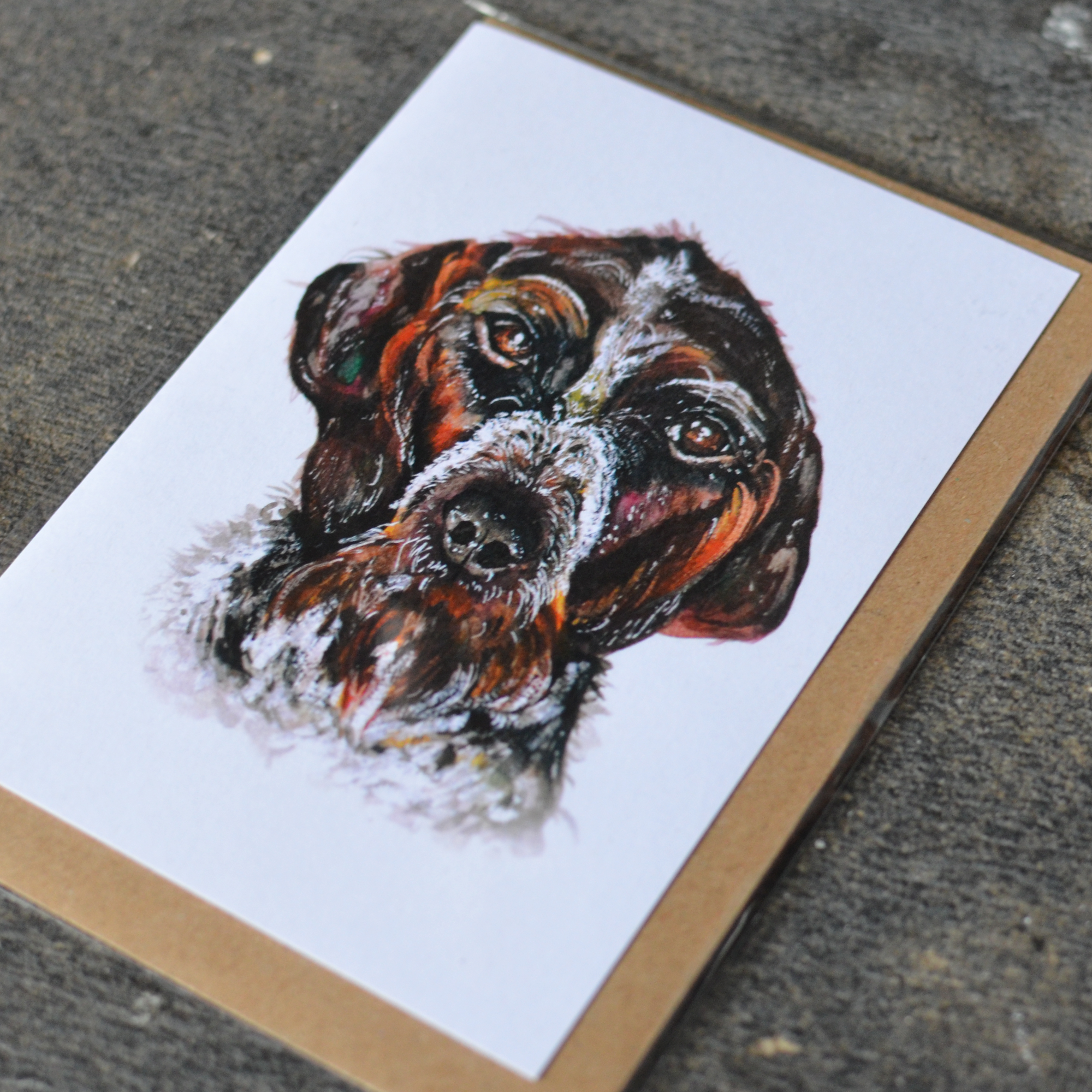 Wired Haired Pointer Greeting Card