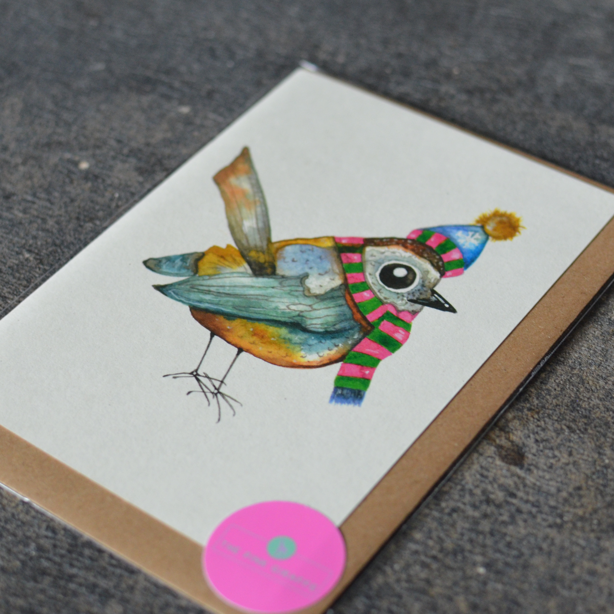 Keeping Cozy Bird Greeting Card